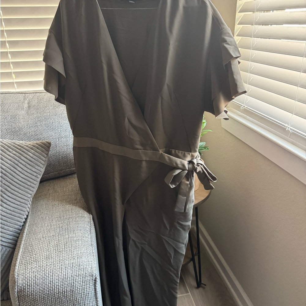 Banana Republic Brown Wrap Jumpsuit